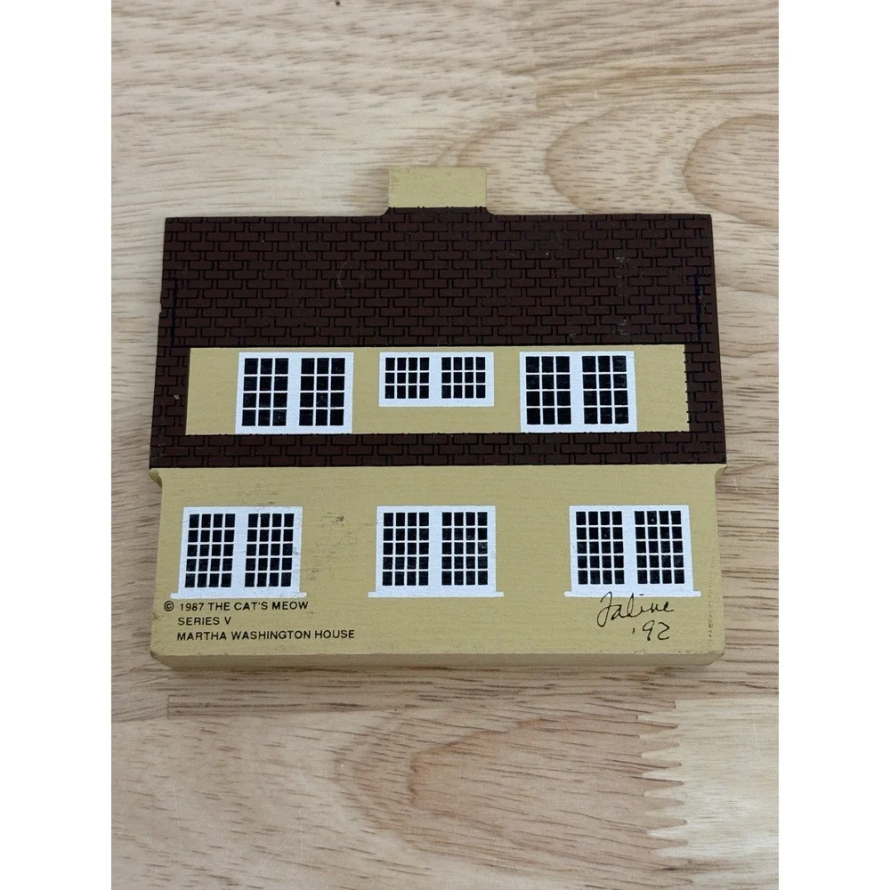 1992 The‎ Cat's Meow Martha Washington House Series V Shelf Sitter Vintage #60